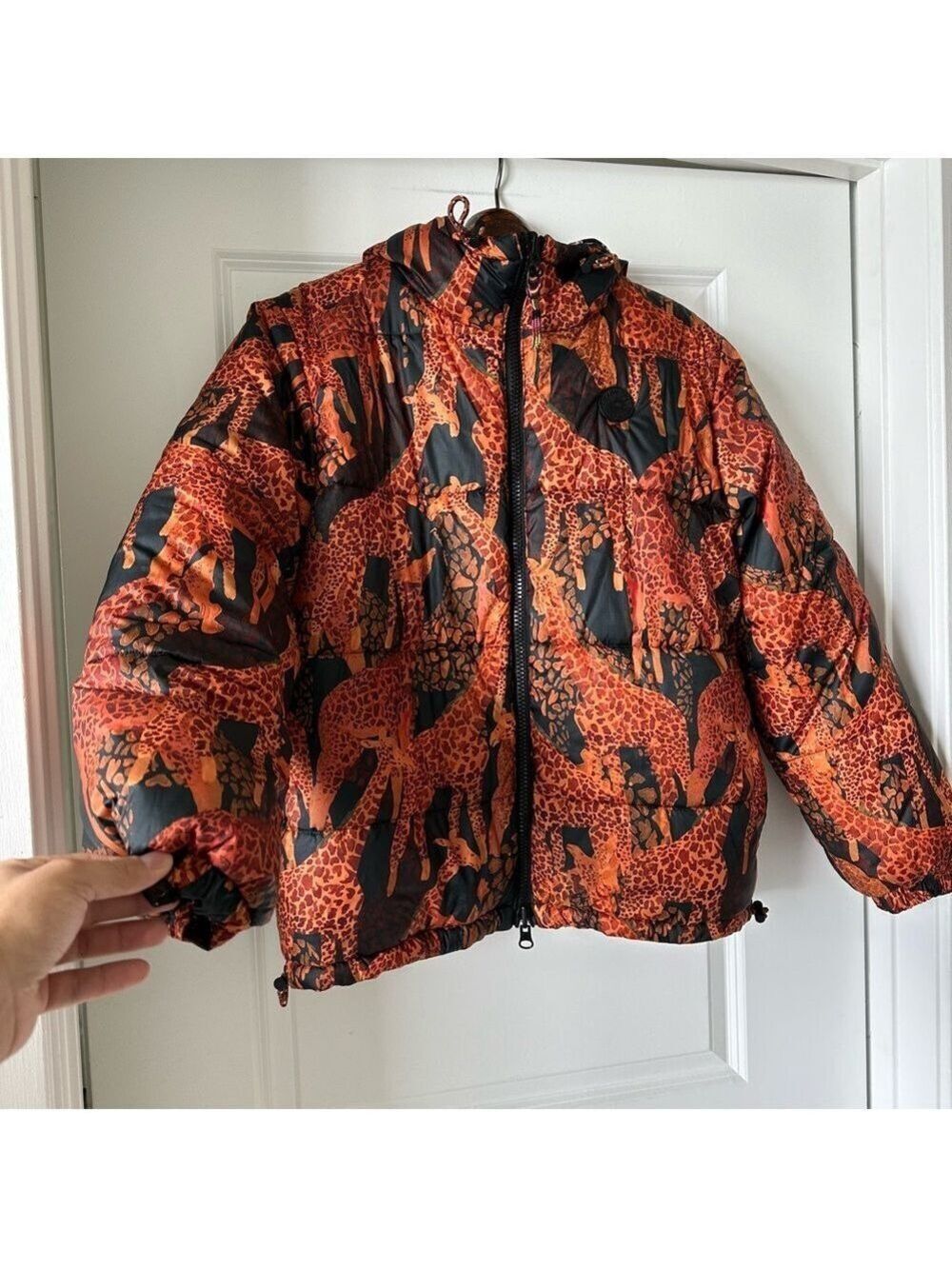 Farm Rio Black Sweet Mermaids Reversible Puffer Jacket - Picture 4 of 14